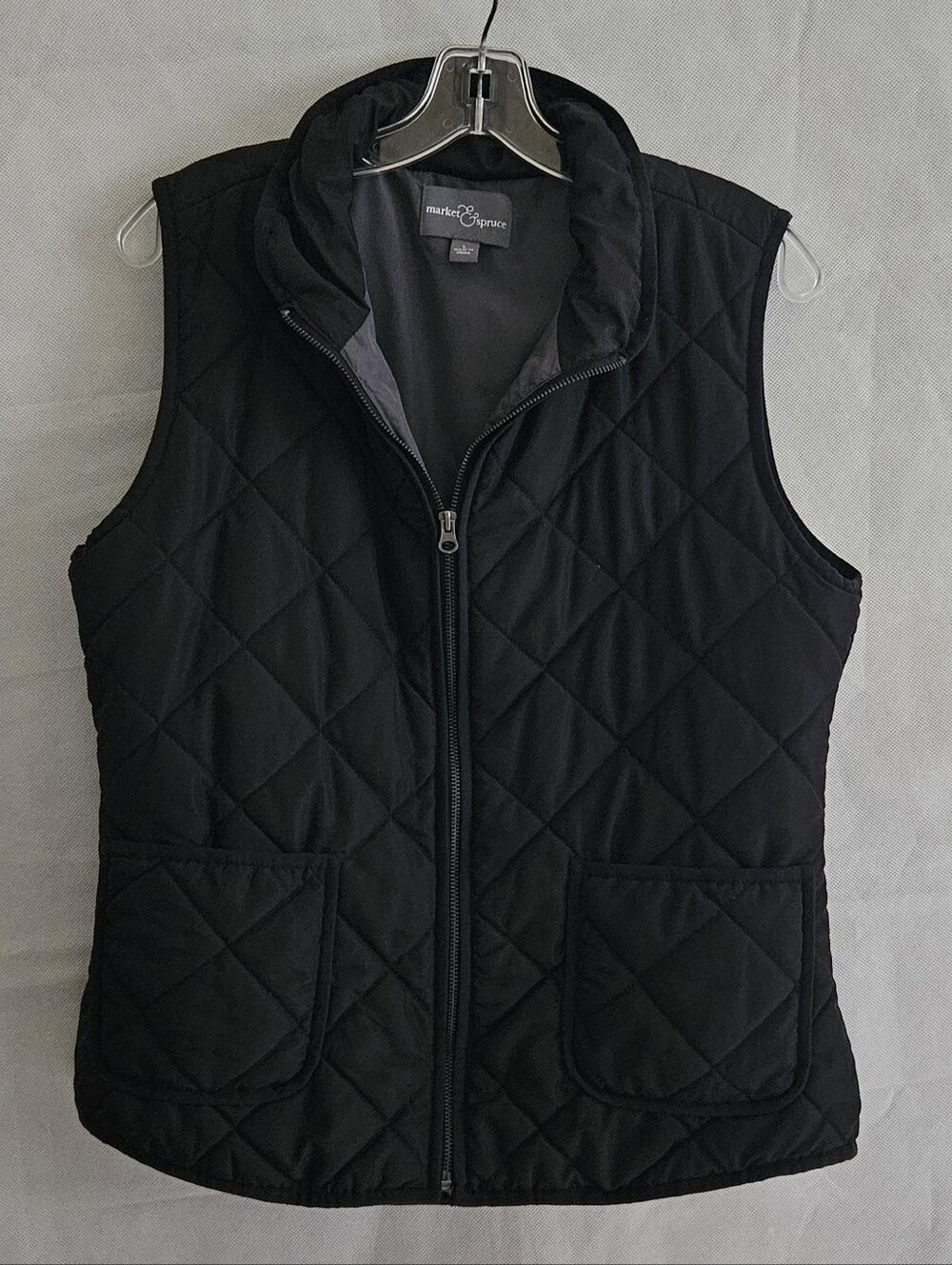 Market & Spruce Black Quilted Vest